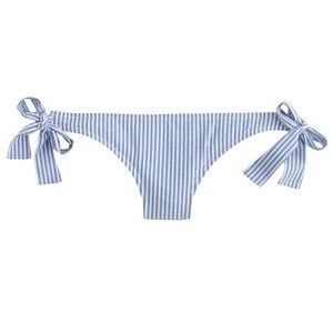 J. Crew seersucker tie bikini bottoms XXXS NWOT